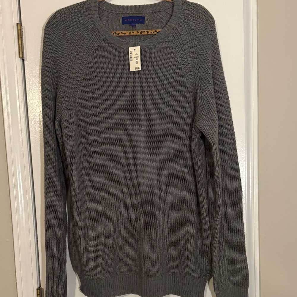 NWT Gray Sweater for Men knit sweater weather comfy warm cozy Cottagecore